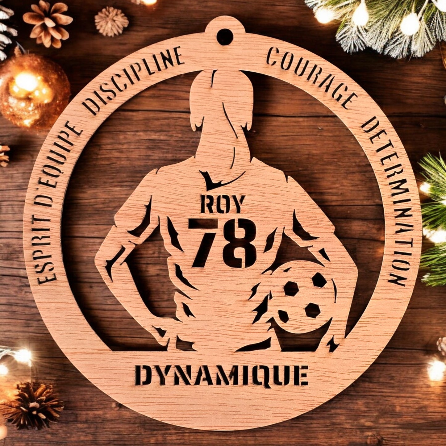 Personalized Soccer Player Ornament