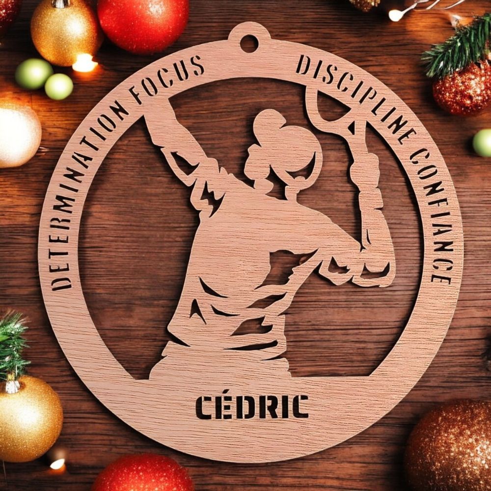 Personalized Tennis Player Ornament