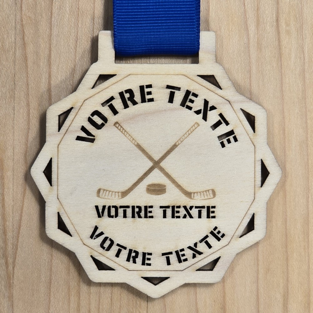 Personalized Hockey Medals – 3 Unique Styles & 4 Ribbon Color Options