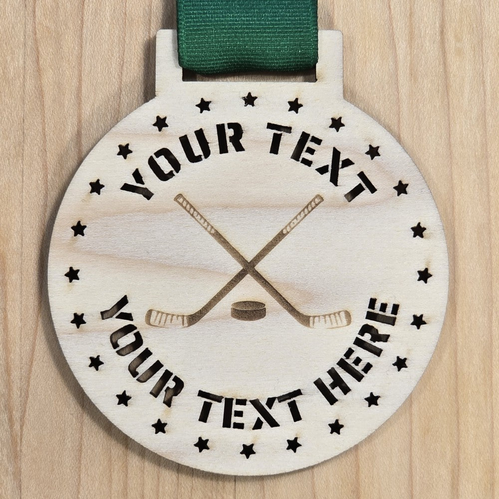 Personalized Hockey Medals – 3 Unique Styles & 4 Ribbon Color Options