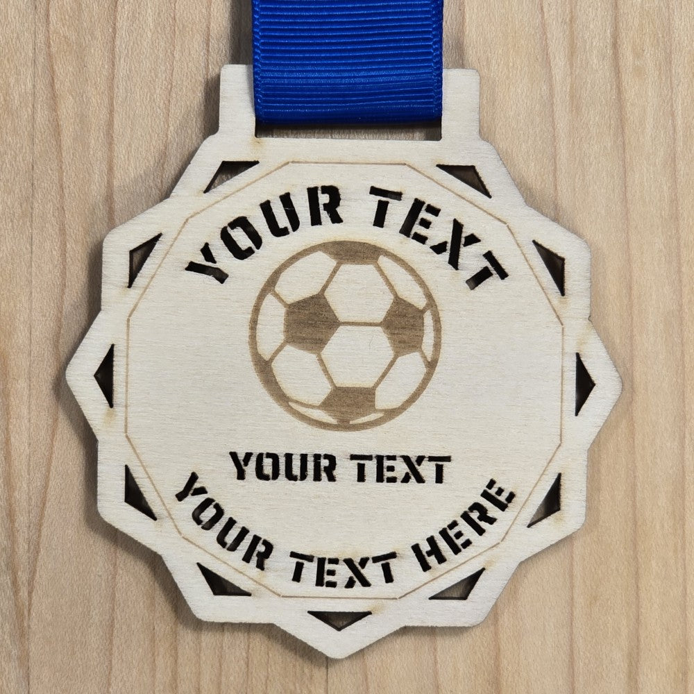 Personalized Soccer Medals – 3 Unique Styles & 4 Ribbon Color Options