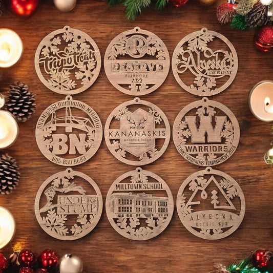 Ornaments with YOUR Logo for Businesses, Sports Teams, and Communities